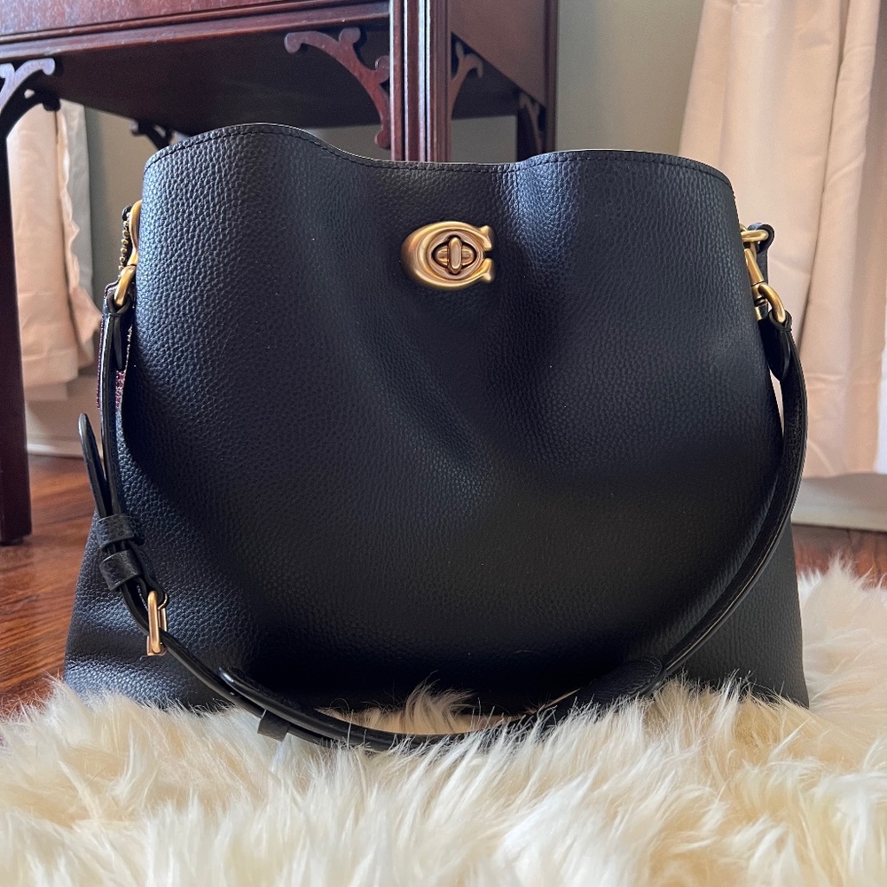 Coach Willow Bucket Bag in Black Leather